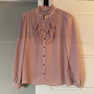 Haute Monde Ruffle Front Blouse